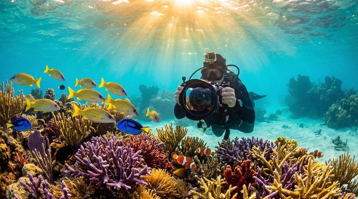 抖荫短视频涠洲岛水下视频